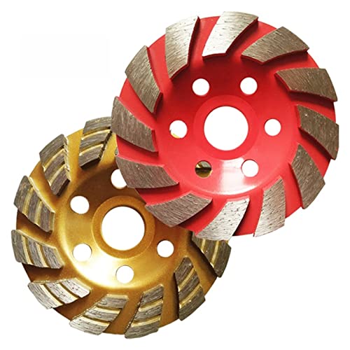 1/2pc Diamant Schleifen Holzschnitzscheibe Rad Scheibe Schüssel Form Schleifbecher Beton Granit Stein Keramik Trennscheibe Werkzeug(2pcs Red and Yellow) von MJFVN