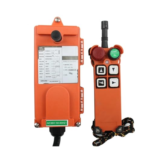 380 V 12 V 4 Kanal Rot Industrial Wireless Radio Fernbedienung Schalter for Kran 1 Empfänger + 1 Sender F21-4S(110) von MJFVN