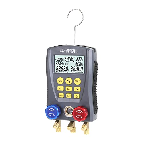 Digitales Vakuum-Druckmessgerät Manometer Kälteverteiler-Tester Messgerät Temperaturtester Digitales Verteiler-Messgerät(Type1) von MJFVN