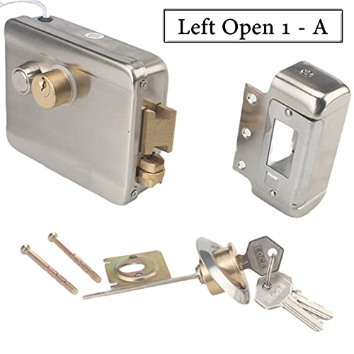 Elektrische Steuerschloss Elektronische Magnettürschloss for 1 2V DC. Zugriffskontrollsystem-Video-Intercom-Türsprechanlage – Mehr Sicherheit(A Left Open 1) von MJFVN