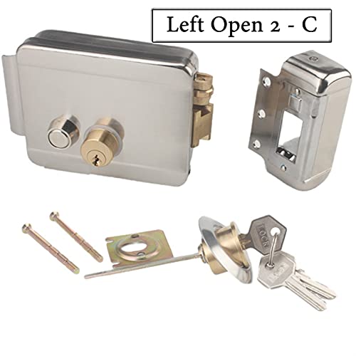 Elektrische Steuerschloss Elektronische Magnettürschloss for 1 2V DC. Zugriffskontrollsystem-Video-Intercom-Türsprechanlage – Mehr Sicherheit(C Left Open 2) von MJFVN