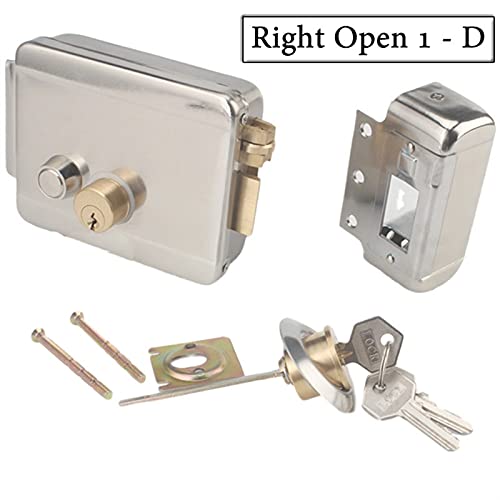 Elektrische Steuerschloss Elektronische Magnettürschloss for 1 2V DC. Zugriffskontrollsystem-Video-Intercom-Türsprechanlage – Mehr Sicherheit(D Right Open 2) von MJFVN