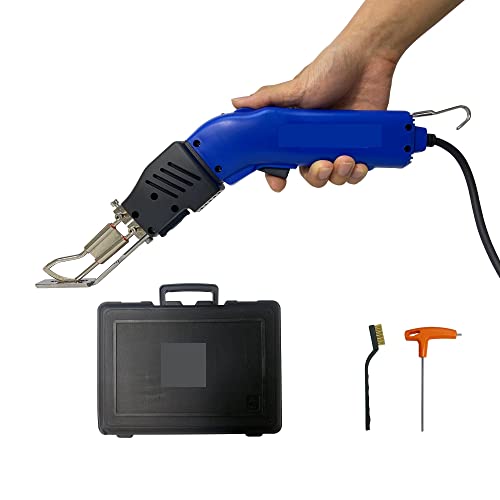 Hot Knife Stoffschneider Elektrischer Heizseilschneider for Seilwandgewebe Gurtband R-Klinge mit Stoffschneidefuß(RS80 F type blade,Inverter 1500W) von MJFVN