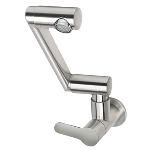 Küchenspüle Wasserhahn 304 Edelstahl In-Wall Einloch 360 ° Rotation Universal Klappbarer Kaltwasserhahn Balkon Mop Pool Tap(2) von MJFVN