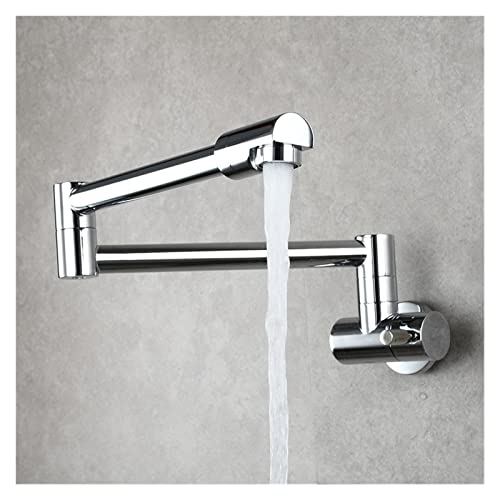 Messing Topffüller Wasserhahn 360 drehbarer klappbarer verlängerter klappbarer Wasserhahn Wandmontage Küchenarmatur Einzigartiger Kaltwasserhahn(1 UK) von MJFVN