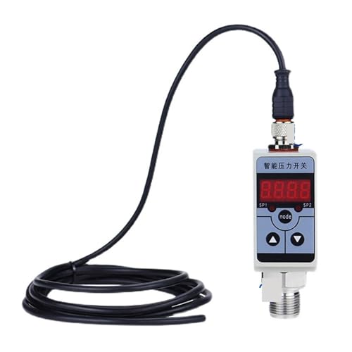 NPN PNP Intellinter elektronischer -1 bis 600 bar digitaler Druckschalter, 4-20 mA hydraulischer pneumatischer Druckschalter-Controller(0-50 bar,M20X1.5_2 PNP WITH 4 20MA) von MJFVN