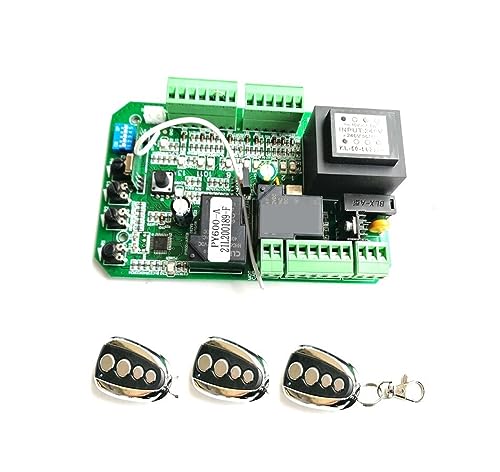 Tormotor-Controller-Leiterplatte, elektronische Karte for Schiebetoröffner, Softstart-Funktion, Fußgängermodus(6 remote control kit) von MJFVN