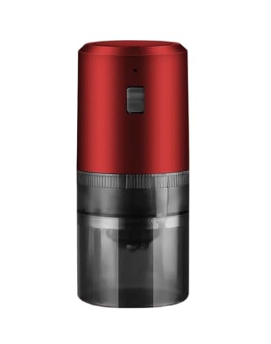 Tragbare kleine automatische Kaffeemühle, 1-Klick-Mahlen, Keramik-Mahlkern, Maschine mit einstellbarer Pulverdicke(Rood) von MJFVN
