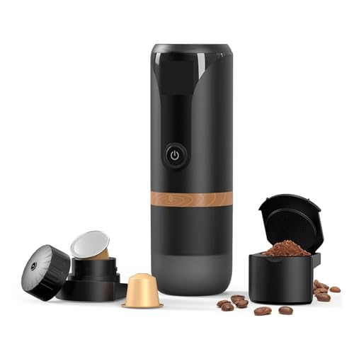Tragbarer Espressokocher, Camping-Kaffeemaschine for unterwegs, mit OriginalLine-Kapsel oder mahlenem Kaffee Tragbarer Espressokocher, Camping-Kaffeemaschine for unterwegs, mit OriginalLine-Kapsel oder mahlenem Kaffee von MJFVN