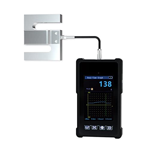 Tragbarer Handdynamometer Digitalanzeige Hohe Erfassungsgeschwindigkeit in Industriequalität 2000 Hz externe S-Typ-Wägezelle(1000KG) von MJFVN