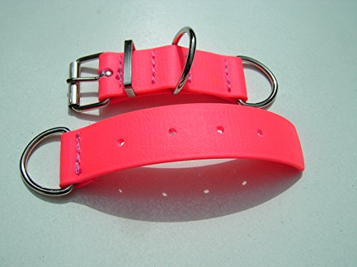 MJH BioThane Halsband Verschluss Halsbandadapter verstellbar 25mm breit versch. Farben (pink) von MJH