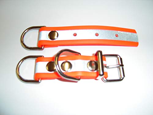 MJH BioThane Reflex Halsband Verschluss Adapter verstellbar 19mm breit versch. Farben (orange) von MJH