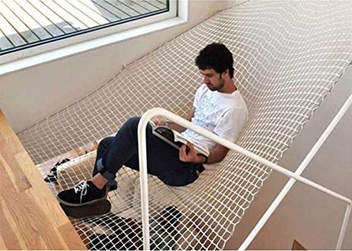 Dekor Netz, Kinderschutz Kletterseil, Weiß Kindersicherheitsnetz,Schutznetz, Seilnetz Innere Klettern Draussen Dekorationsnetz Balkon Geländer Treppe Anti-Fall-Netz Fenster Hängende Brücke Garten Zaun von MJHETCY