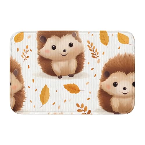 Bodenmatte mit Schlosskante, 40 x 60 MJHKXLJ Baby-Igel, bedruckt für WC, Schminktisch, Ferienhaus, Hauptbadezimmer, Kinderzimmer und Gäste-Suite von MJHKXLJ