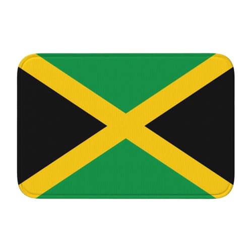 Bodenmatte mit Schlosskante, 40 x 60 MJHKXLJ Flagge von Jamaika, bedruckt für WC, Schminktisch, Ferienhaus, Hauptbadezimmer, Kinderzimmer und Gäste-Suite von MJHKXLJ