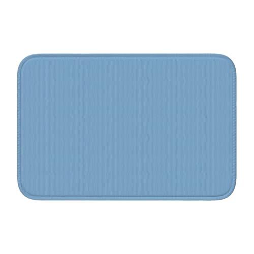 Fußmatte mit Schlosskante, 40 x 60 MJHKXLJ Azurblau, bedruckt für WC, Schminktisch, Ferienhaus, Hauptbad, Kinderzimmer und Gäste-Suite von MJHKXLJ