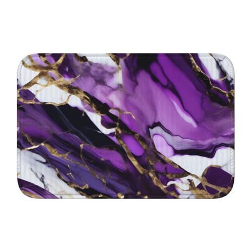 Fußmatte mit Schlosskante, 40 x 60 MJHKXLJ Marmor, violett, bedruckt für WC, Schminktisch, Ferienhaus, Hauptbad, Kinderzimmer und Gäste-Suite Fußmatte mit Schlosskante, 40 x 60 MJHKXLJ Marmor, violett, bedruckt für WC, Schminktisch, Ferienhaus, Hauptbad, Kinderzimmer und Gäste-Suite von MJHKXLJ