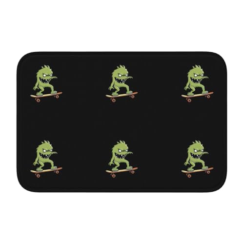 Fußmatte mit Schlosskante, 40 x 60 MJHKXLJ kleines Monster auf Skateboard, bedruckt für WC, Schminktisch, Ferienhaus, Hauptbadezimmer, Kinderzimmer und Gäste-Suite Fußmatte mit Schlosskante, 40 x 60 MJHKXLJ kleines Monster auf Skateboard, bedruckt für WC, Schminktisch, Ferienhaus, Hauptbadezimmer, Kinderzimmer und Gäste-Suite von MJHKXLJ