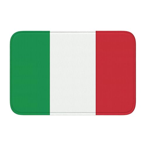 Fußmatte mit Schlosskante, 40 x 60 MJHKXLJ mit Italien-Flagge, bedruckt für WC, Schminktisch, Ferienhaus, Hauptbad, Kinderzimmer und Gäste-Suite von MJHKXLJ