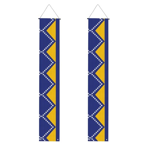 MJHKXLJ Banner mit Flagge von Bosnien und Herzegowina, robust, langlebig, waschbar und wiederverwendbar, Abschlussdekoration, 30,5 x 180 cm von MJHKXLJ