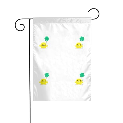 MJHKXLJ Kleine Monster mit Kleeblatt bedruckte Gartenflagge Hofdekoration 30,5 x 45,7 cm für Garten, Terrasse, Balkon von MJHKXLJ