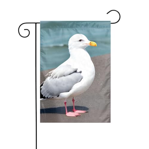 MJHKXLJ Süße Möwe bedruckte Gartenflagge Hofdekoration 30,5 x 45,7 cm für Garten, Terrasse, Balkon von MJHKXLJ