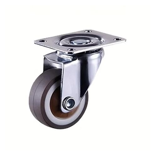 MJINA 4 Stück 2 Zoll Rollen TPR flach unten Gummi Universal Castors Möbel im Service Heavy-Dury für Trolleys Möbelschränke von MJINA