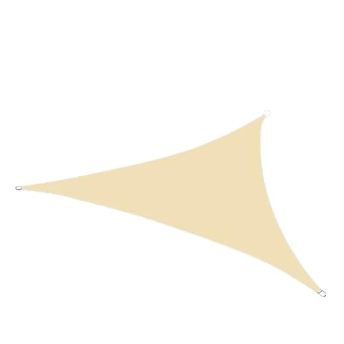 MJINA Dreieckiges Sonnensegel für den Außenbereich, für Hofpool-Markise (Beige, 3 x 3 x 3,0 m) von MJINA