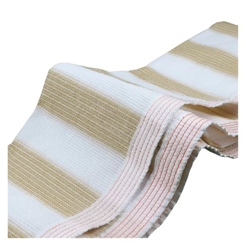 MJINA Sonnenblende aus HDPE, 85 % UV-Schutz, für Haus, Garten, Hof, Zaun, Balkon (Beige-Weiß, 0,9 m x 2 m) von MJINA