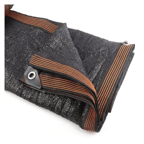 MJINA Sonnenblende aus HDPE, schwarz, UV-Schutz, 30 bis 90 % Schattierung, für Gewächshaus, Garten, Sukkulenten, Pool (6-poliges Netz, 2 m x 5 m) von MJINA