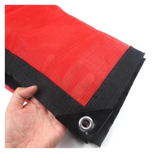 MJINA Sonnenblende aus Polyethylen hoher Dichte (HDPE), einlagig, 50 % Schattierung, 5 bis 7 Jahre, UV-Schutz, für Garten- und Hauspflanzen, Sonnenschutz für den Außenbereich (Rot, 2 x 2 m) von MJINA
