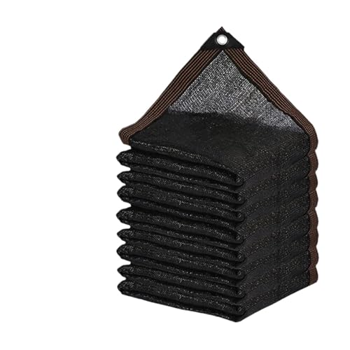 MJINA Sonnensegel, schwarz, Größe 23, 3-polig, Sonnenblende für den Garten, mit Ösen, UV-Schutz, aus 50 % HDPE, für Pflanzen und Gewächshaus (4 x 10 m) von MJINA