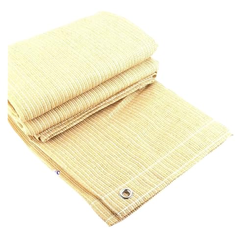 MJINA Sonnensegel aus HDPE, dick, hochwertig, UV-Schutz, für Pergola, Pavillon, Hof (Beige, 1,2 m x 4 m) von MJINA