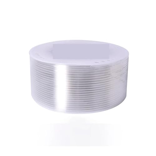 Pneumatischer Schlauch, 5 Meter, pneumatischer Luftschlauch 4 mm, 6 mm, 8 mm, 10 mm, 12 mm, PU-Luftleitungsschlauch für Kompressor (transparent, 6 x 4 mm-5 m) von MJINA