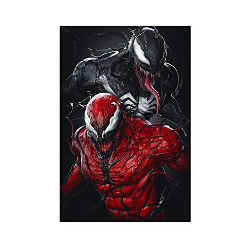 Blood Movie Venom X Carnage 1 Leinwand-Poster, Wandkunst, Dekoration, Bild für Wohnzimmer, Schlafzimmer, Dekoration, Rahmen-Stil, 50 x 75 cm von MJKO