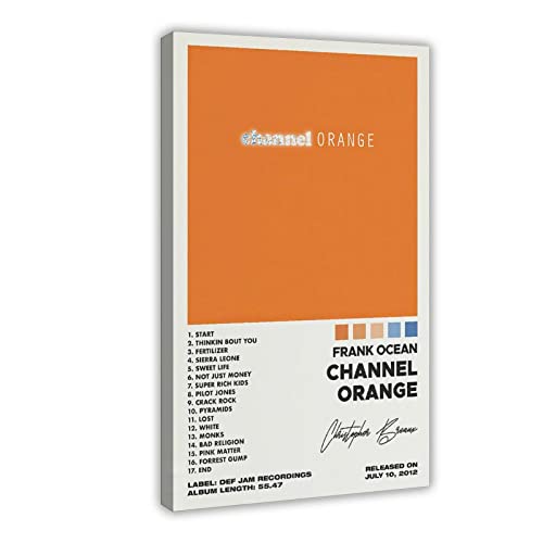 Frank Ocean Channel Orange Musikalbum Cover Leinwand Poster Wandkunst Dekor Bild Gemälde für Wohnzimmer Schlafzimmer Dekoration Rahmen Stil 40 x 60 cm von MJKO