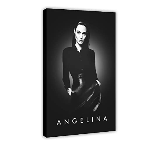 MJKO Angelina Jolie Leinwand-Poster, Schlafzimmer, Dekoration, Sport, Landschaft, Büro, Raumdekoration, Geschenkrahmen, 60 x 90 cm von MJKO