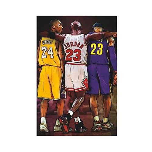 MJKO Basketballspieler Kobe Bryant Leinwand Poster Schlafzimmer Dekor Sport Landschaft Büro Zimmer Dekor Geschenk ohne Rahmen Stil 40 x 60 cm von MJKO