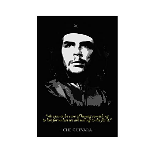MJKO Che Guevara 3 Leinwand-Poster, Wandkunst, Dekoration, Bild, Gemälde für Wohnzimmer, Schlafzimmer, Dekoration, Rahmen-Stil, 40 x 60 cm von MJKO