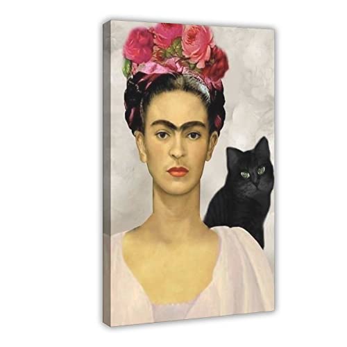 MJKO Frida Kahlo 4 Leinwand-Poster, Schlafzimmer, Dekoration, Sport, Landschaft, Büro, Raumdekoration, Geschenkrahmen, 30 x 45 cm von MJKO