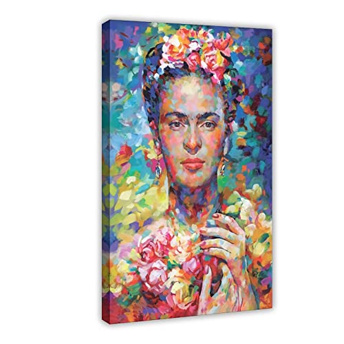 MJKO Frida Kahlo 5 Leinwand-Poster, Schlafzimmer, Dekoration, Sport, Landschaft, Büro, Raumdekoration, Geschenkrahmen, 60 x 90 cm von MJKO