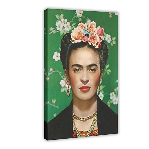 MJKO Frida Kahlo Art 4 Leinwand-Poster, Wandkunst, Dekoration, Bild, Gemälde für Wohnzimmer, Schlafzimmer, Dekoration, Rahmenstil, 50 x 75 cm von MJKO