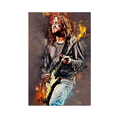 MJKO Gitarristen-Poster, John Frusciante, Leinwand, Schlafzimmer, Dekoration, Sport, Landschaft, Büro, Raumdekoration, Geschenk, ohne Rahmen, 50 x 75 cm von MJKO