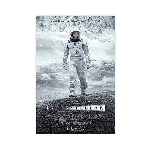 MJKO Interstellar Science Fiction Film Cover Leinwand Poster Schlafzimmer Dekor Sport Landschaft Büro Zimmer Dekor Geschenk Unframe Stil 50 x 75 cm von MJKO