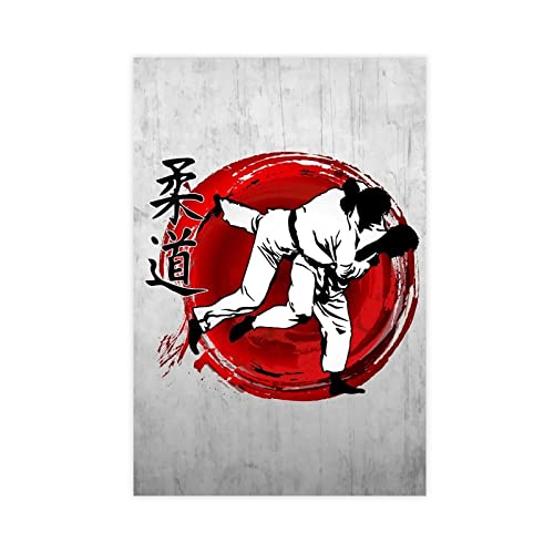 MJKO Japanische Judo-Kunst, Leinwand, Poster, Schlafzimmer, Dekoration, Sport, Landschaft, Büro, Raumdekoration, Geschenk, ohne Rahmen, 40 x 60 cm von MJKO