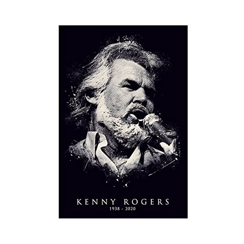 MJKO Kenny Rogers 1 Leinwand-Poster, Schlafzimmerdekoration, Sport-Landschaft, Büro, Raumdekoration, Geschenk, ohne Rahmen, 30 x 45 cm von MJKO