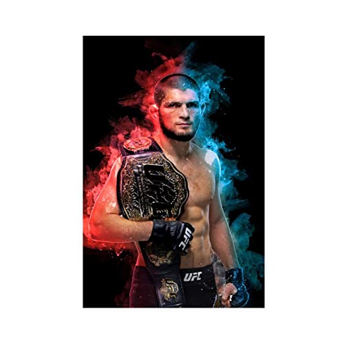 MJKO Khabib Nurmagomedov 2 Leinwand-Poster, Schlafzimmer-Dekoration, Sport-Landschaft, Büro, Raumdekoration, Geschenk, ohne Rahmen, 40 x 60 cm von MJKO