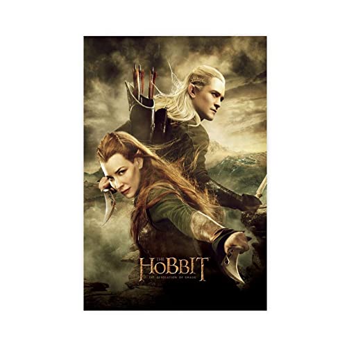 MJKO Leinwand-Poster, Tauriel und Legolas, Schlafzimmer, Dekoration, Sport, Landschaft, Büro, Raumdekoration, Geschenk, ohne Rahmen, 30 x 45 cm von MJKO