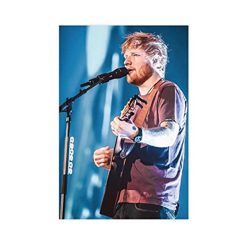 MJKO Pop Singer Ed Sheeran 2 Leinwand-Poster, Wandkunst, Dekoration, Bild für Wohnzimmer, Schlafzimmer, Dekoration, Rahmen-Stil, 30 x 45 cm von MJKO