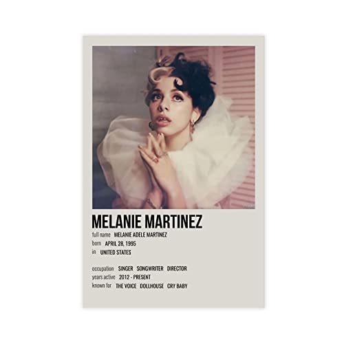 MJKO Pop Singer Melanie Martinez 1 Leinwandposter Schlafzimmer Dekor Sport Landschaft Büro Zimmer Dekor Geschenk ohne Rahmen Stil 50 x 75 cm von MJKO